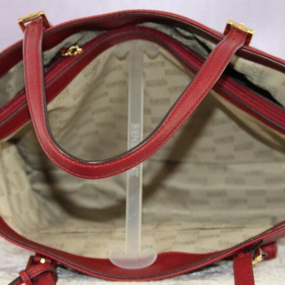 Michael Kors Jet Set Travel Tote & Wallet Set – Dark Red Saffiano Leather - Picture 5 of 17